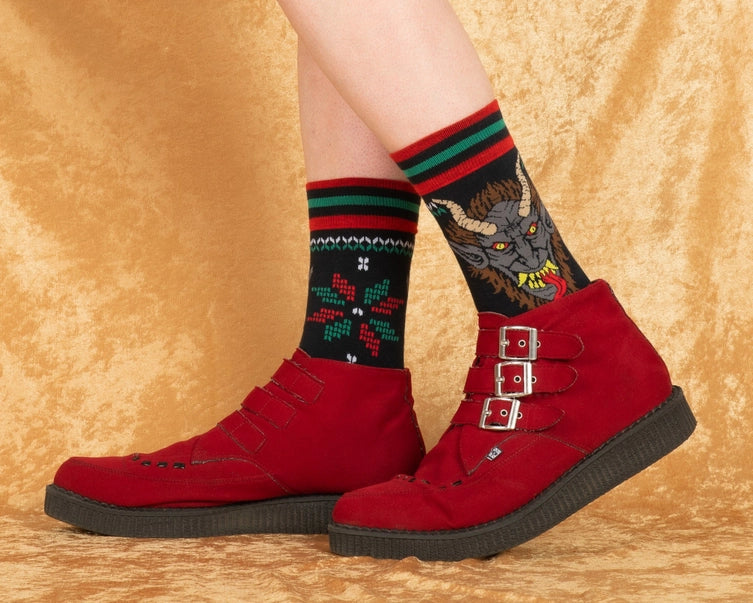 Ugly Christmas Sweater Krampus Socks