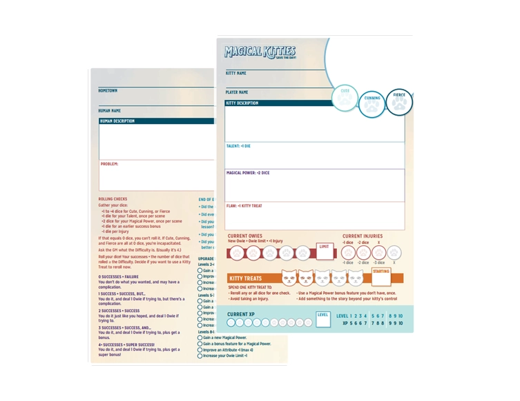 Magical Kitties Save the Day: Character Sheets Pad Accessory