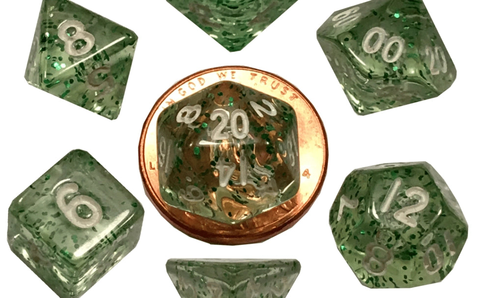 10mm Mini Dice Acrylic Polyhedral Set