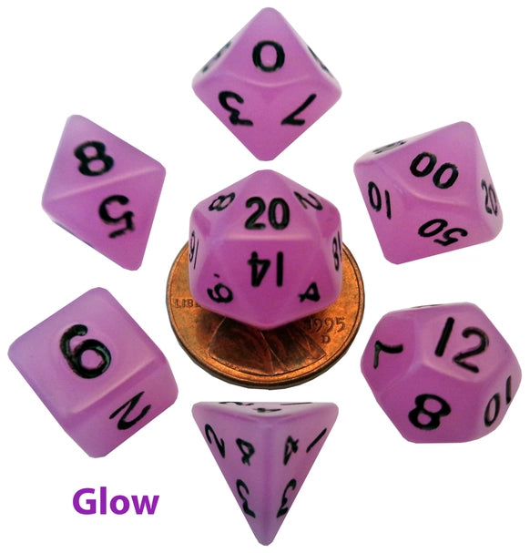10mm Mini Dice Acrylic Polyhedral Set