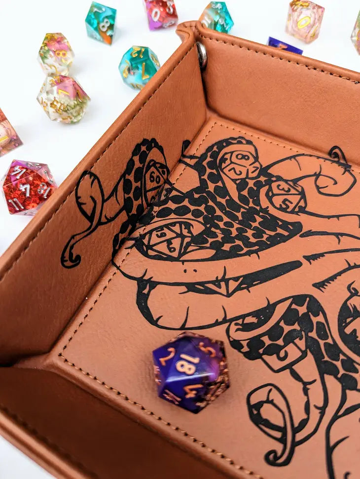 Kraken of Holding - D&D Vegan Leather Dice Rolling Tray