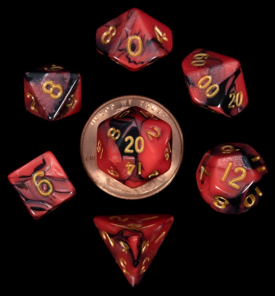 10mm Mini Dice Acrylic Polyhedral Set