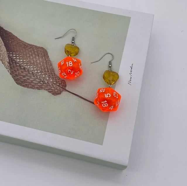 D20 Heart Earrings