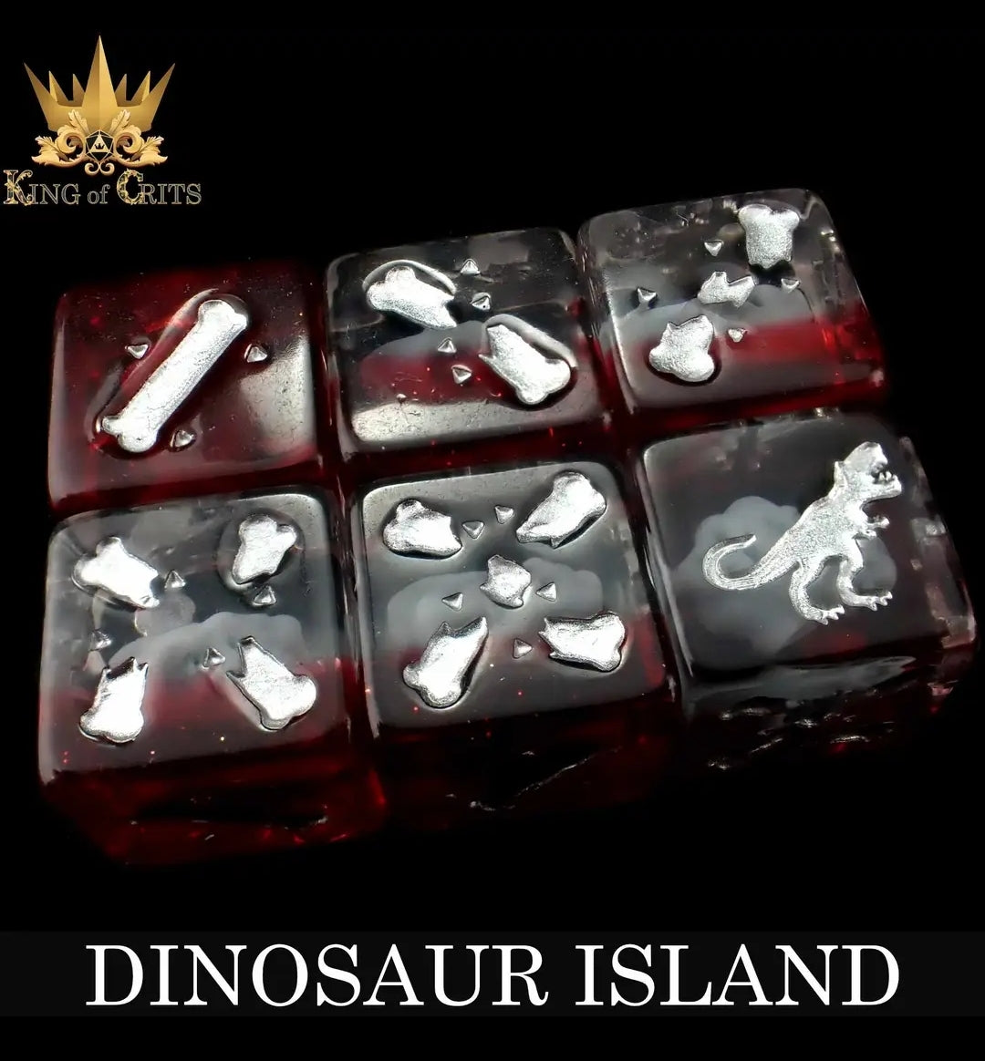 Dinosaur Island 11 Piece Polyhederal Dice Set
