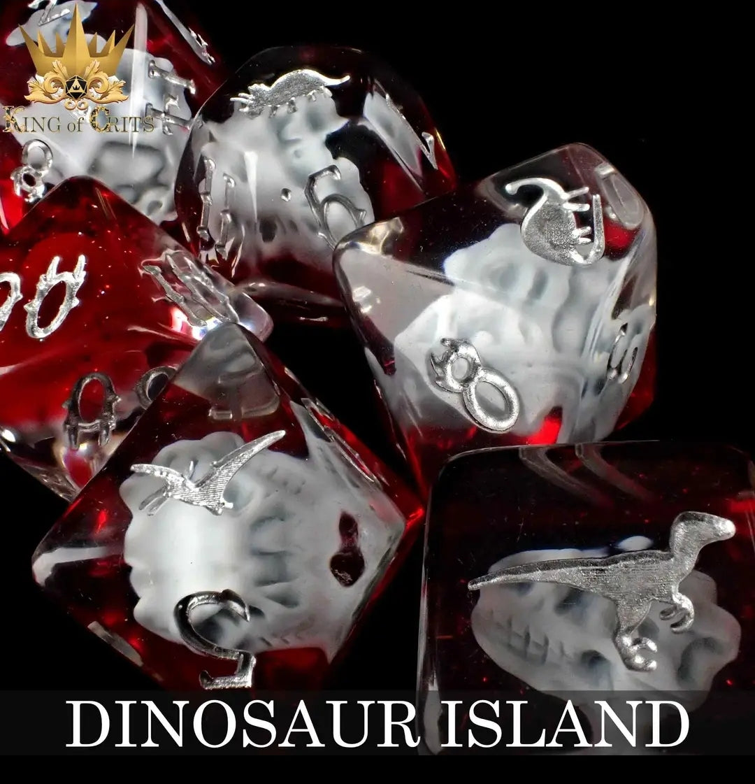 Dinosaur Island 11 Piece Polyhederal Dice Set