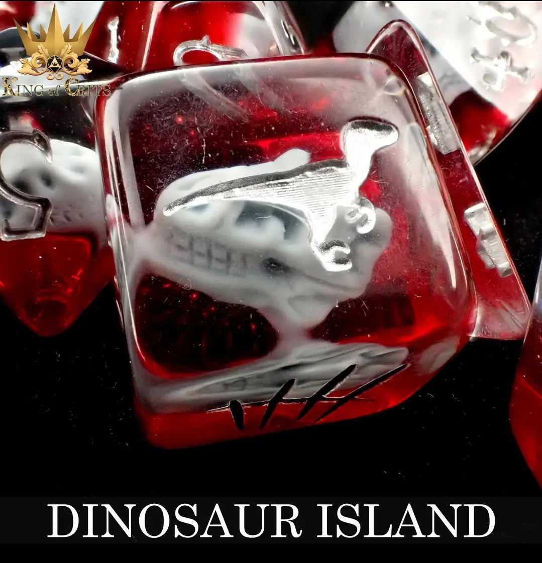 Dinosaur Island 11 Piece Polyhederal Dice Set