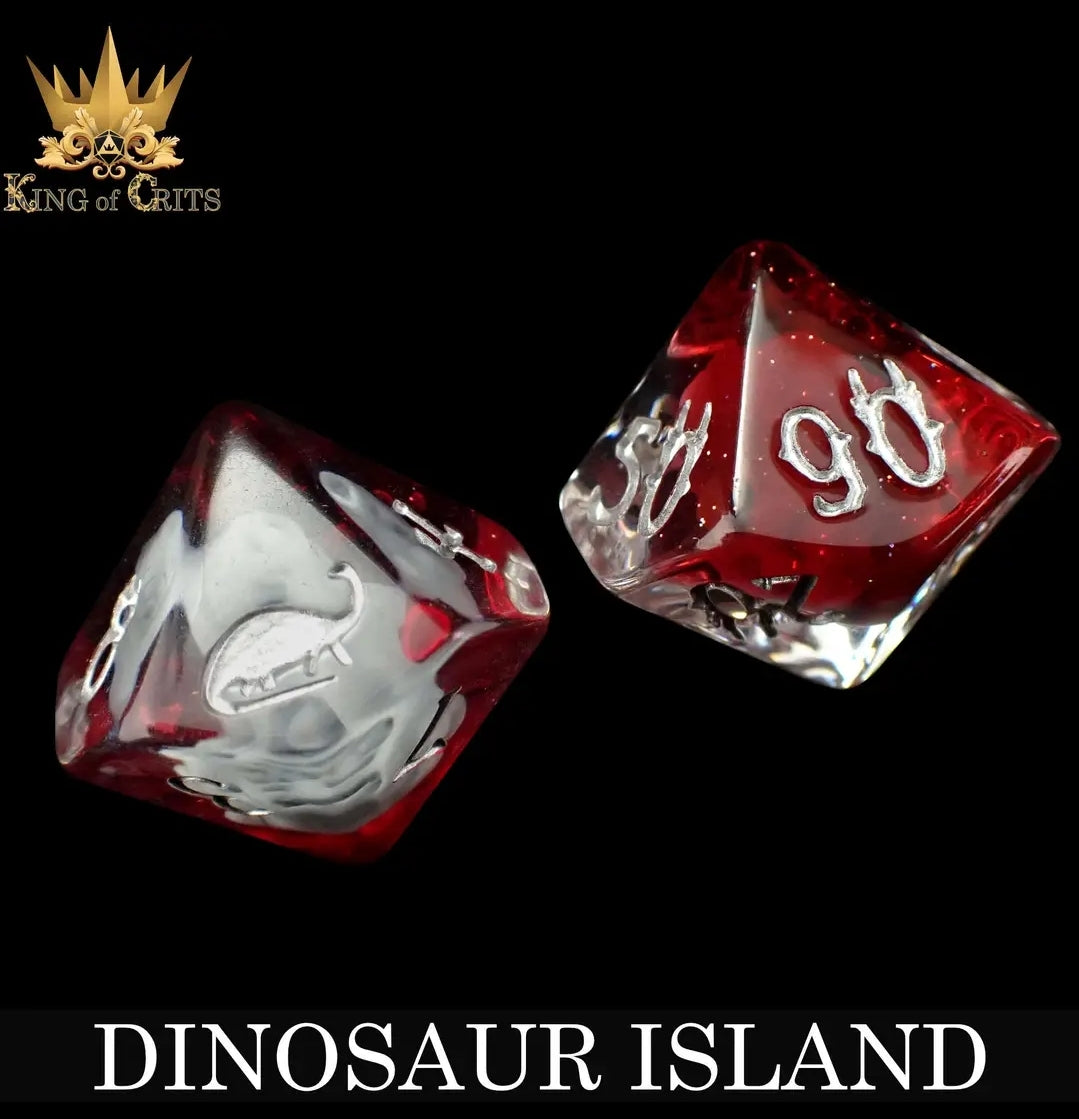 Dinosaur Island 11 Piece Polyhederal Dice Set
