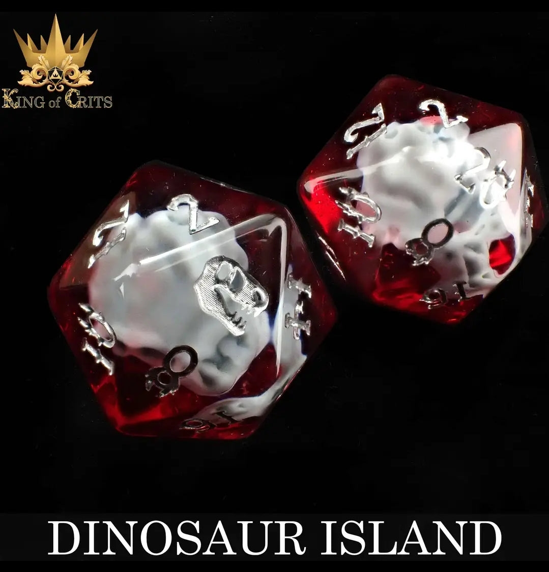 Dinosaur Island 11 Piece Polyhederal Dice Set