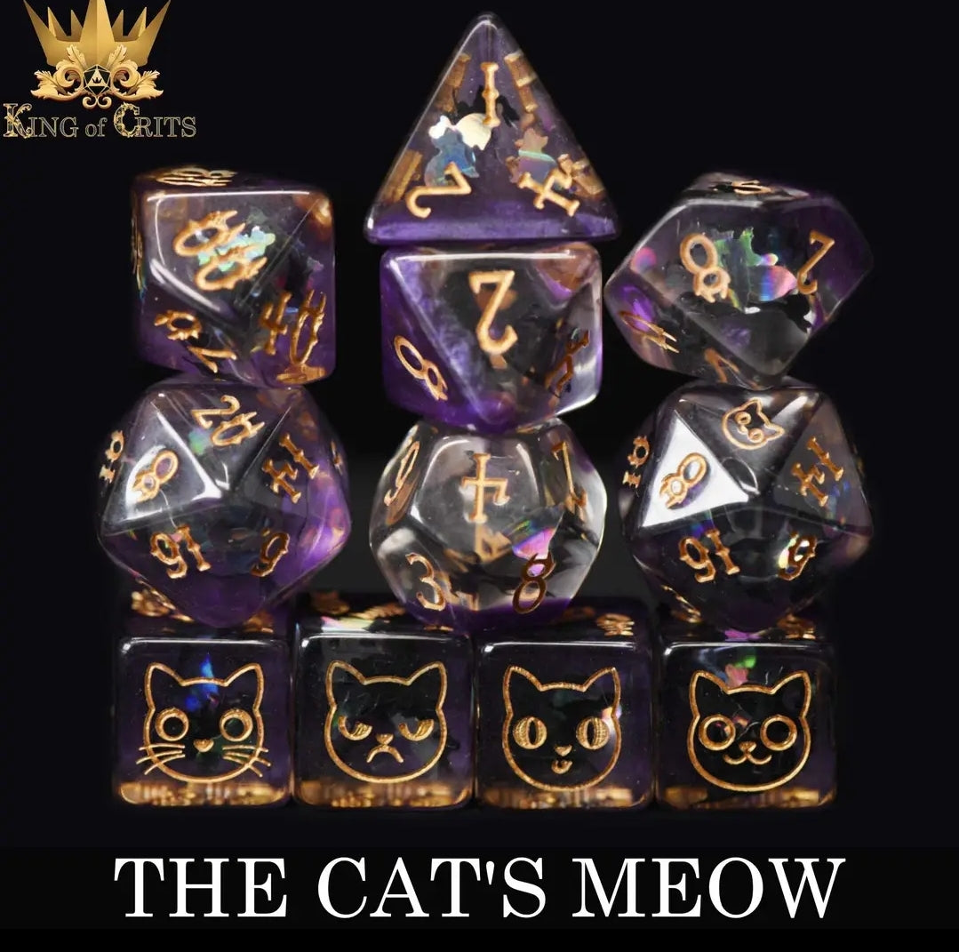 The Cat's Meow - 11 Piece Dice Set
