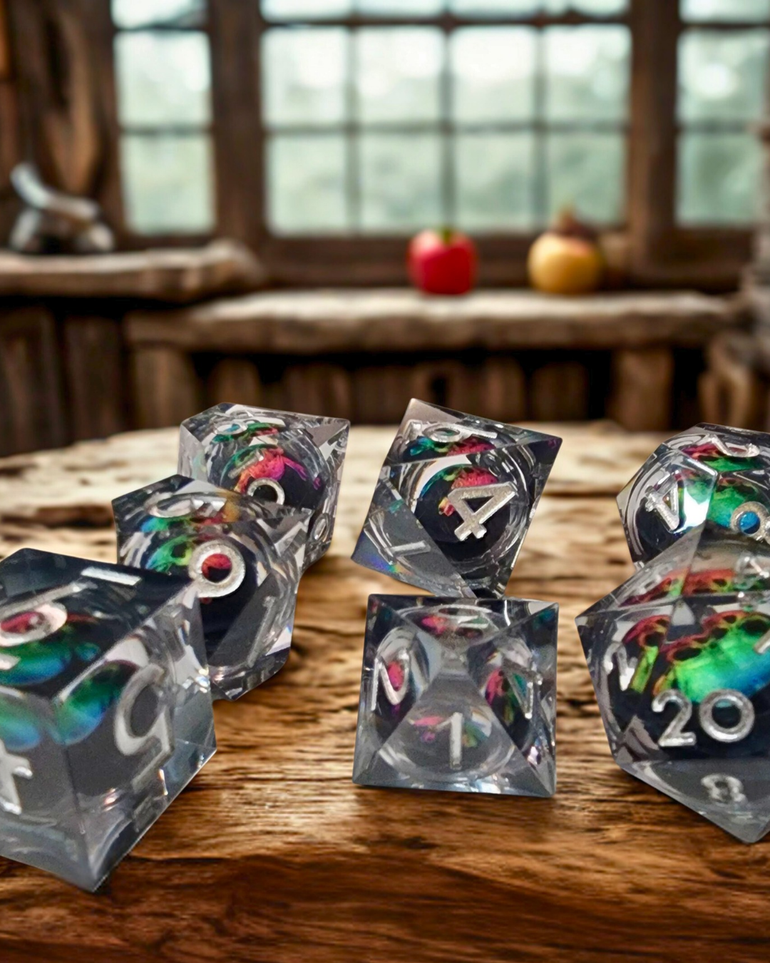 Poisoned Apple Liquid Core Polyhedral Dice Set