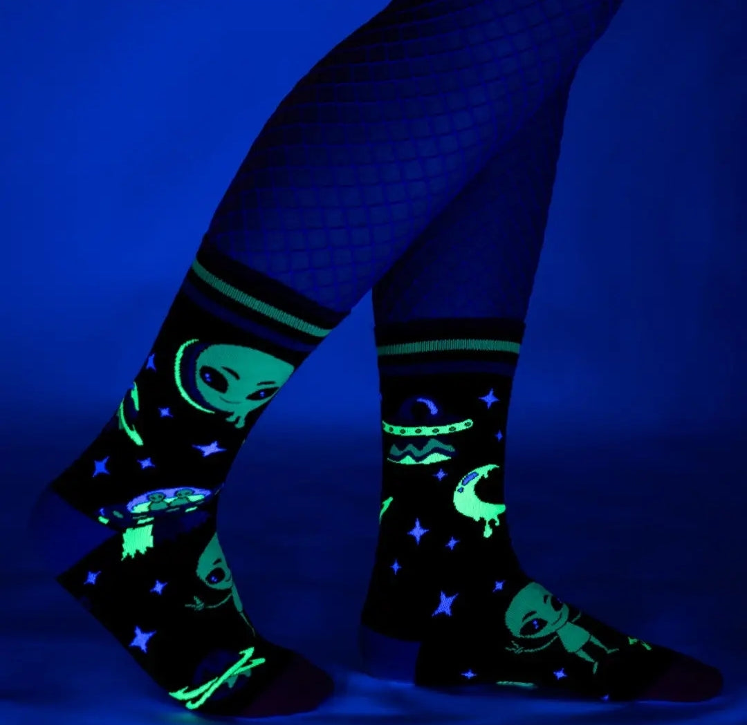 Spaced Out Alien Crew Sock