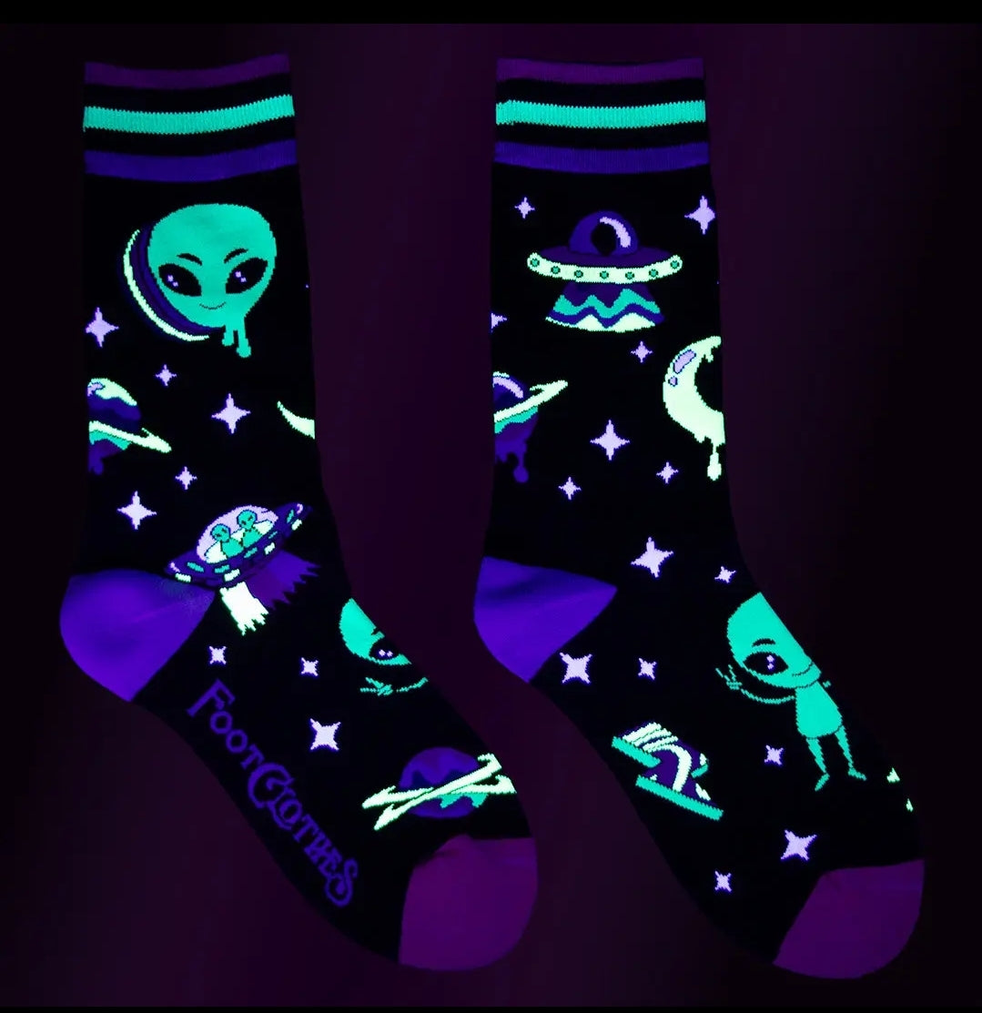 Spaced Out Alien Crew Sock