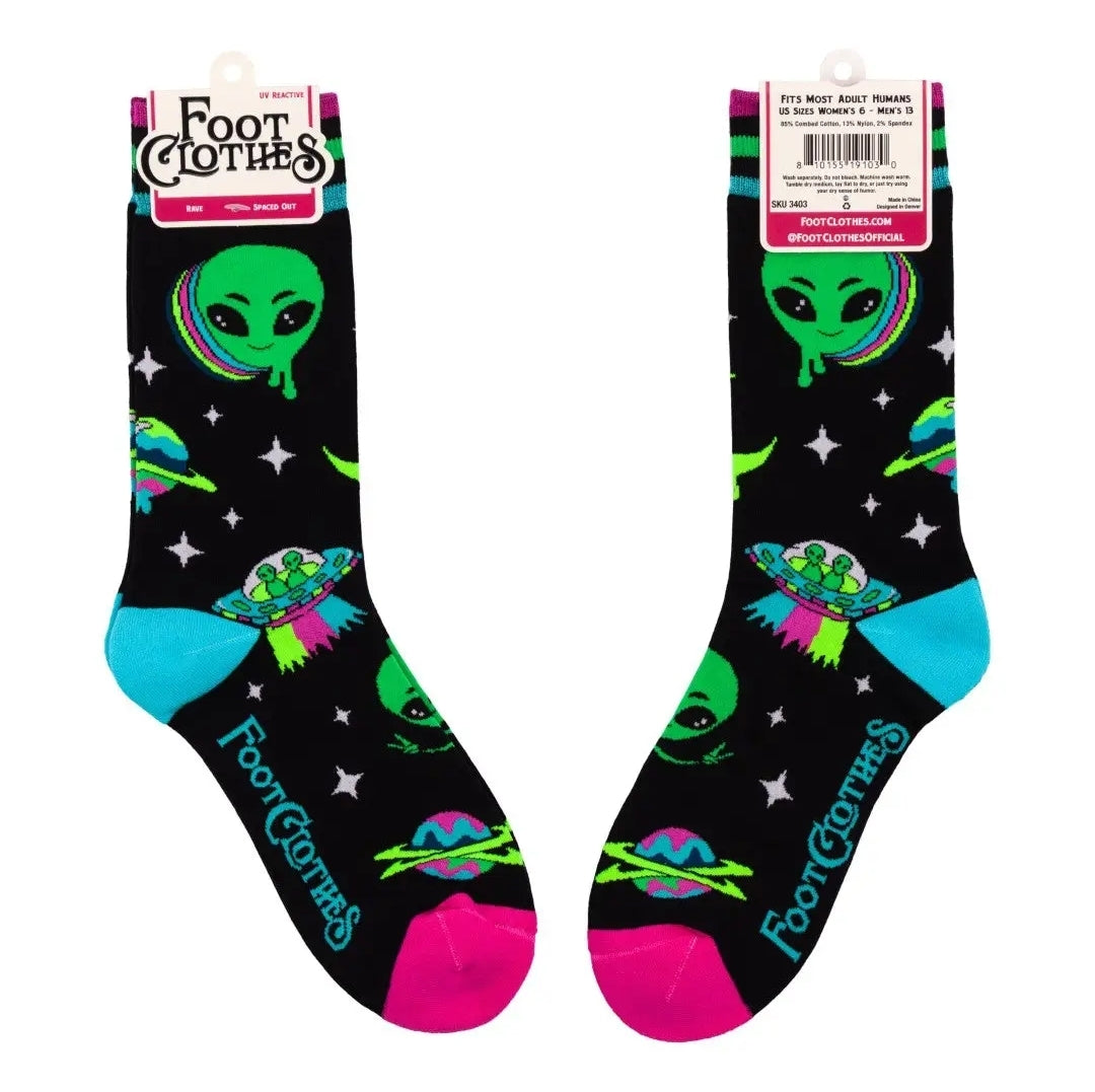 Spaced Out Alien Crew Sock