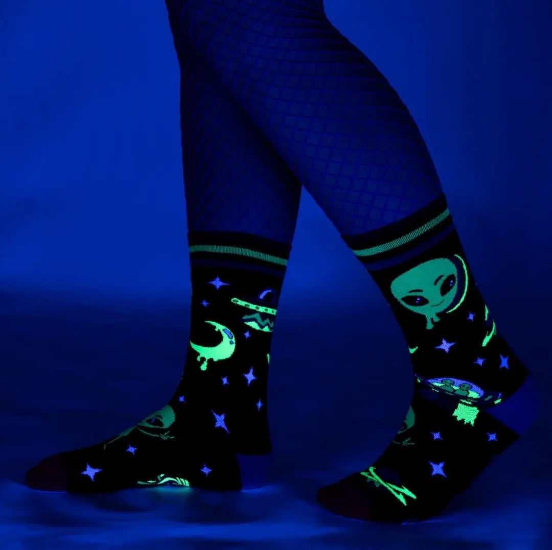 Spaced Out Alien Crew Sock