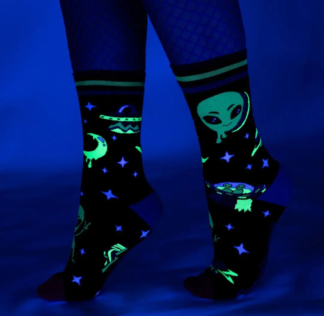 Spaced Out Alien Crew Sock