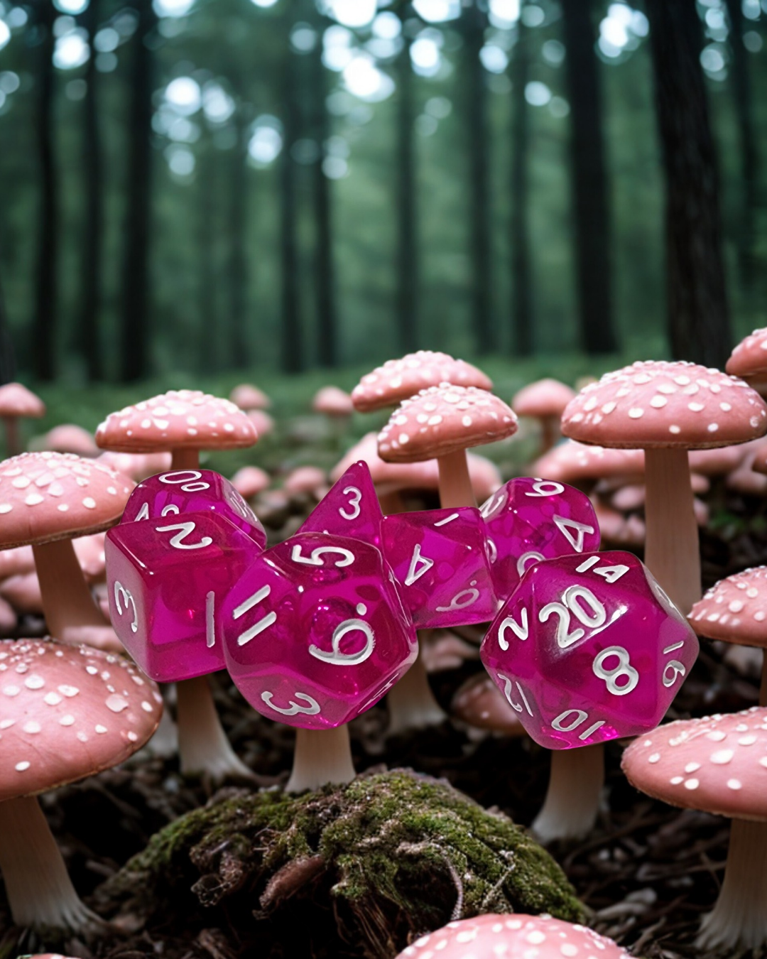 Fairy Bloom Mini Polyhederal Dice Set