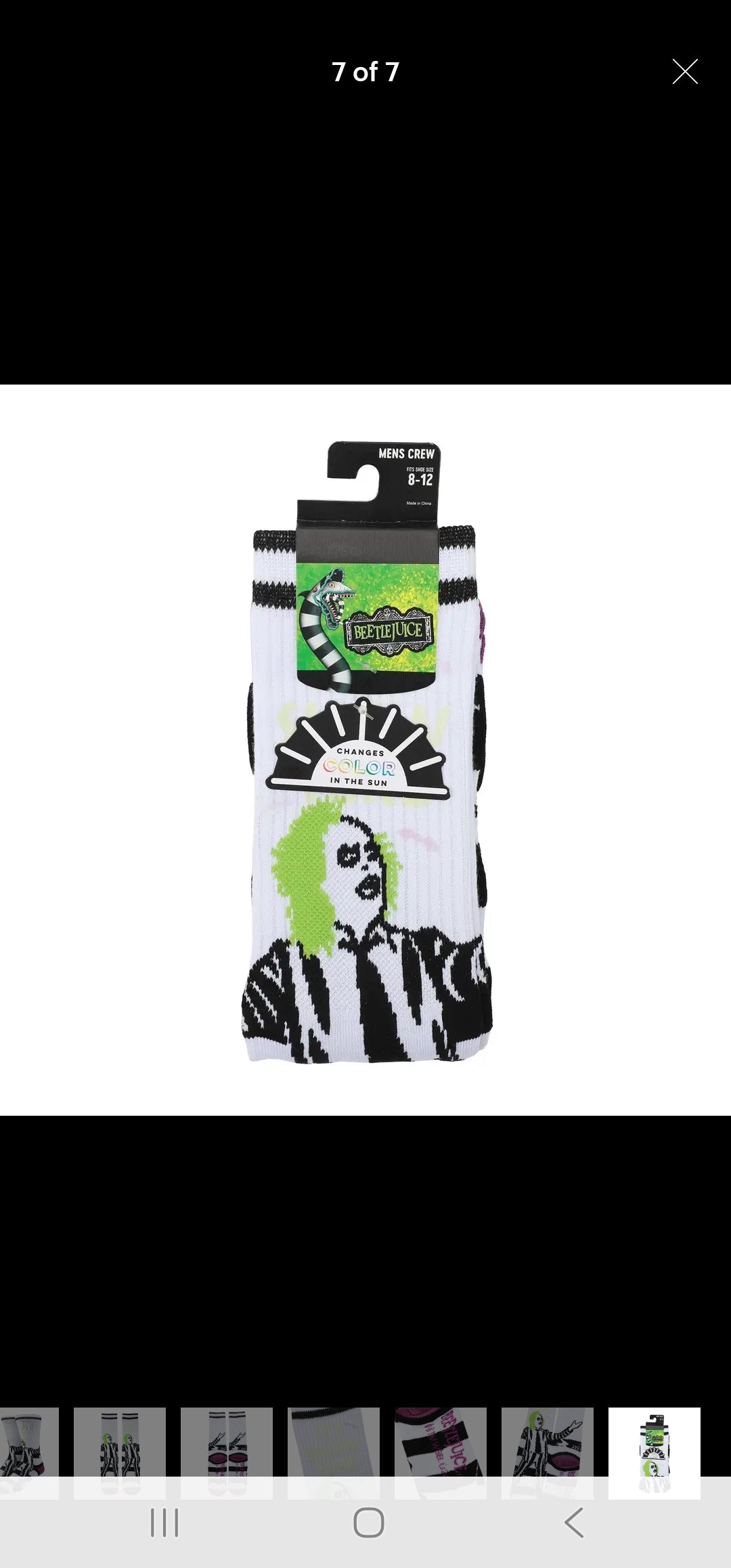 Beetlejuice Color Change Socks
