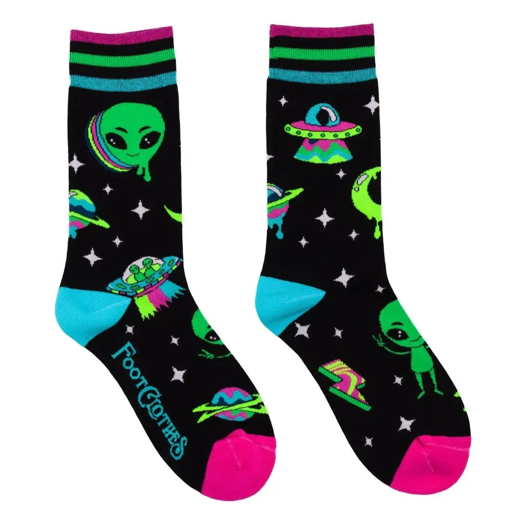 Spaced Out Alien Crew Sock