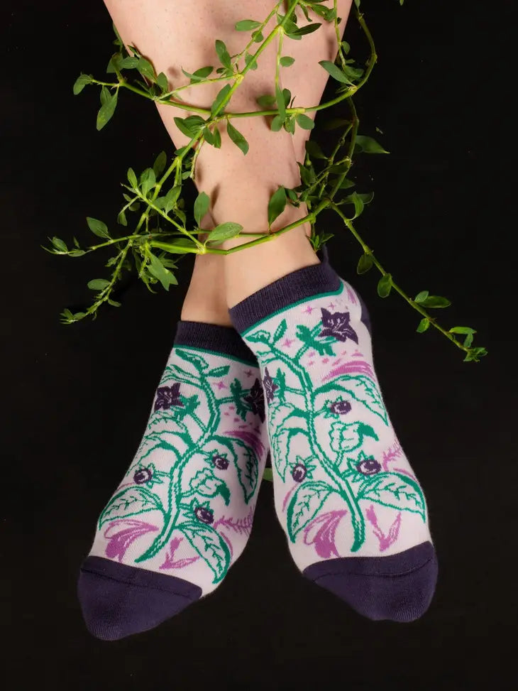 Belladonna Deadly Nightshade Ankle Sock