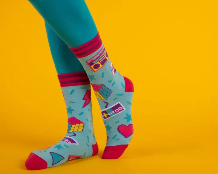 80s Nostalgia Icon Crew Socks