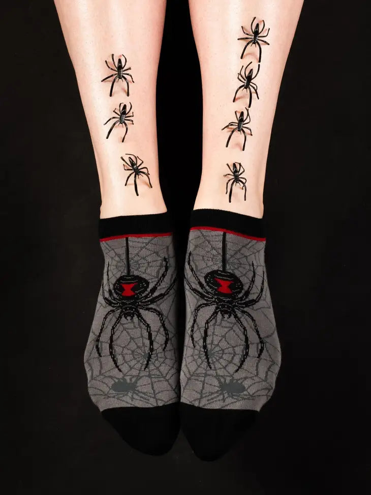 Black Widow Spider Ankle Socks