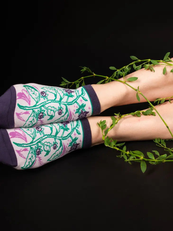 Belladonna Deadly Nightshade Ankle Sock