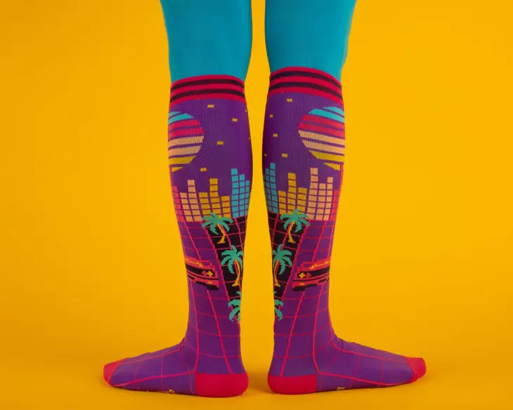 Miami Synthwave Knee Socks