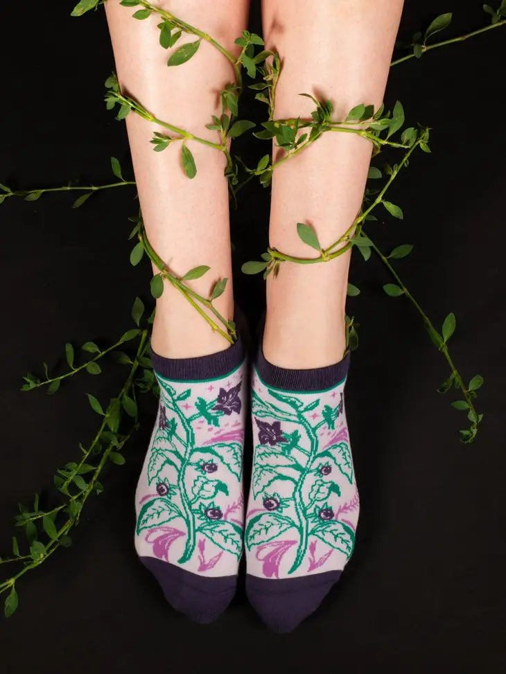 Belladonna Deadly Nightshade Ankle Sock