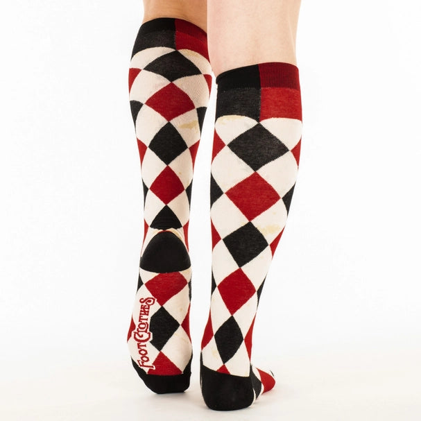 Haunting Harlequin Knee High Socks