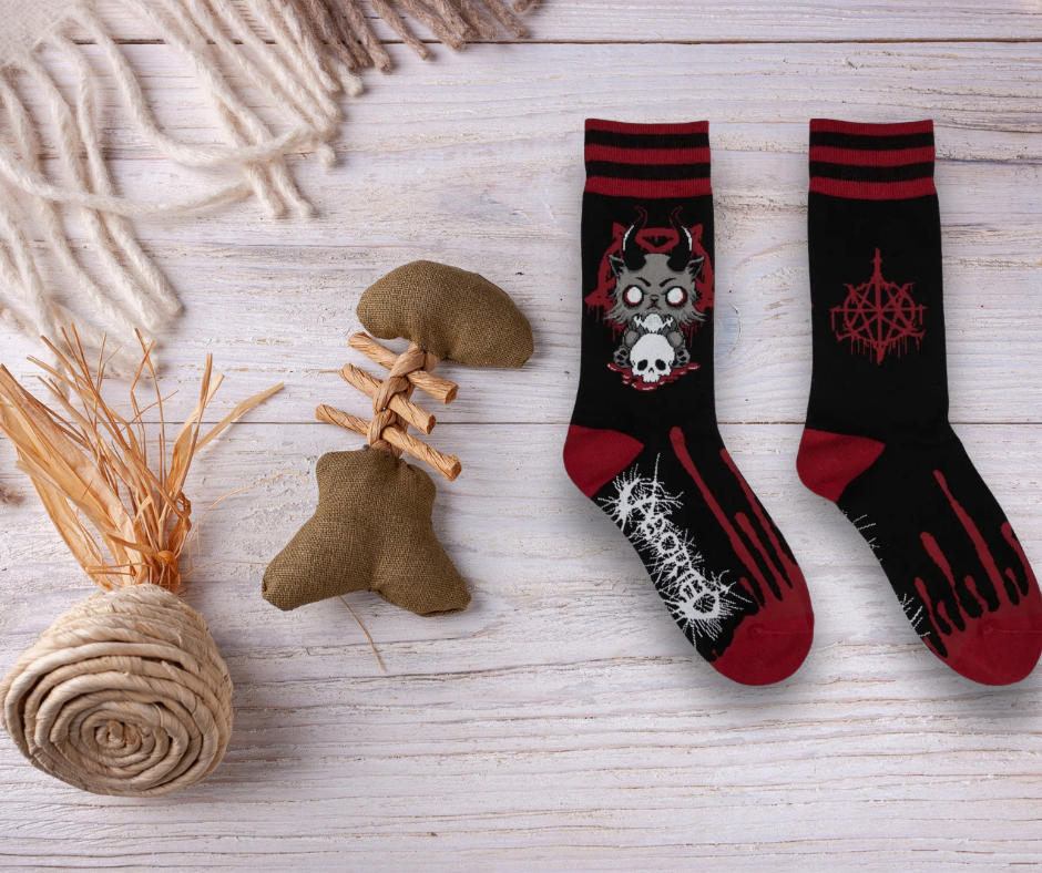 Aborted Death Kitty Crew Socks