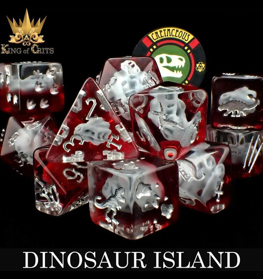 Dinosaur Island 11 Piece Polyhederal Dice Set