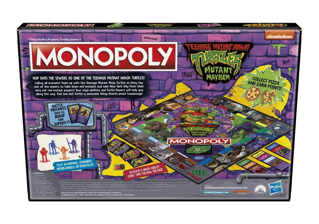 Teenage Mutant Ninja Turtles Mutant Mayhem Monopoly