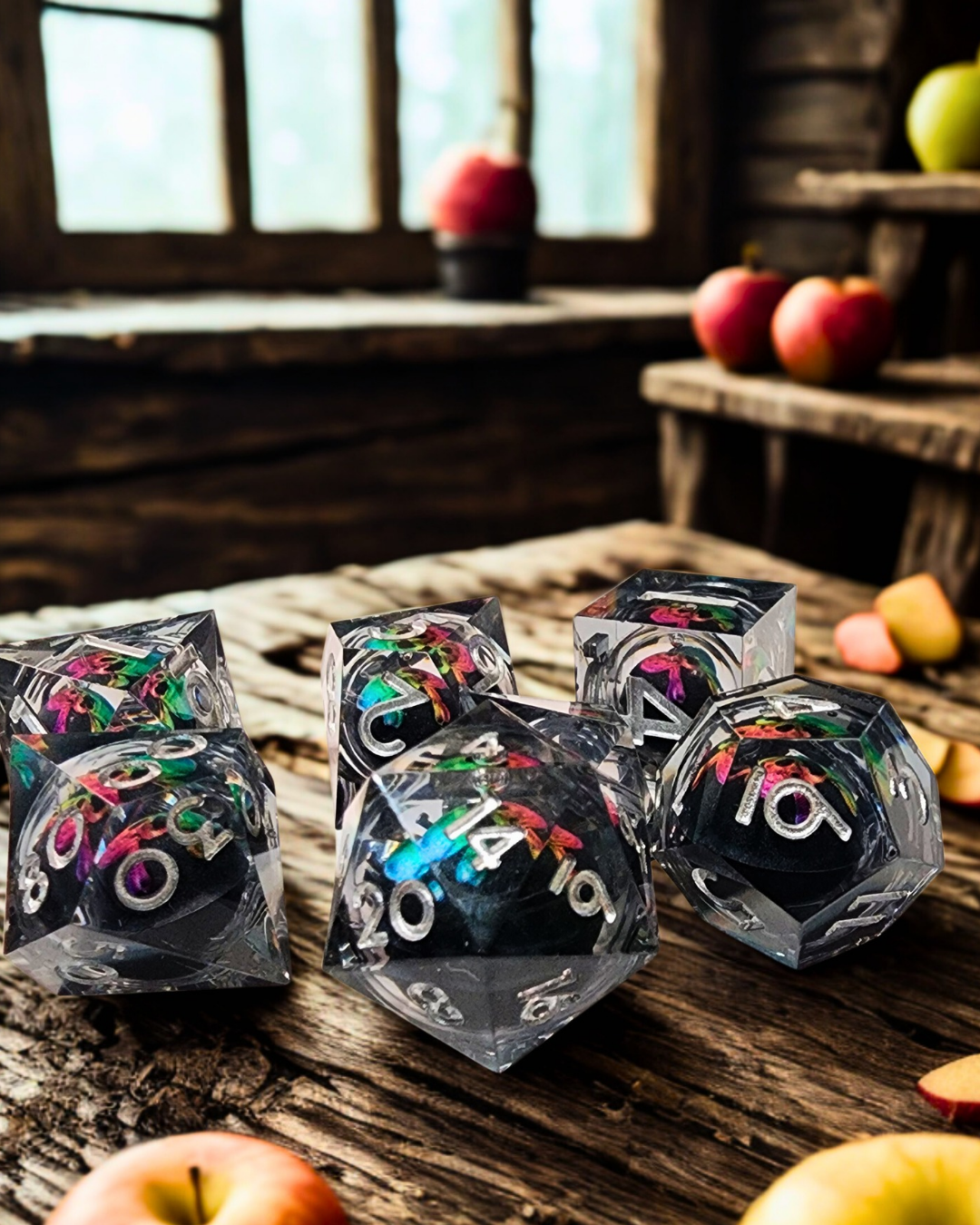 Poisoned Apple Liquid Core Polyhedral Dice Set