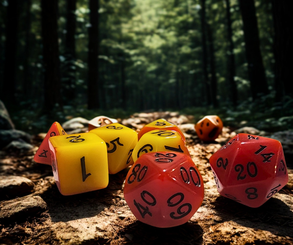 Firewood Polyhederal Dice Set