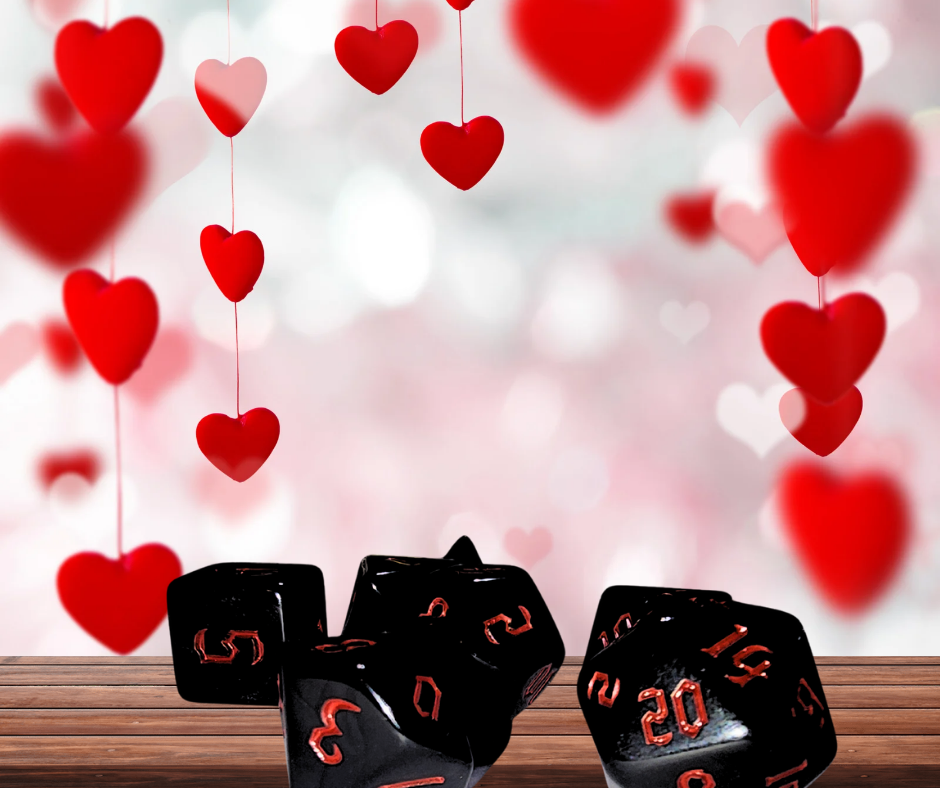 Black Heart Dice Set