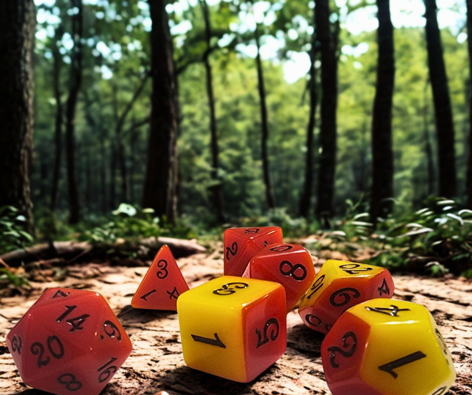 Firewood Polyhederal Dice Set