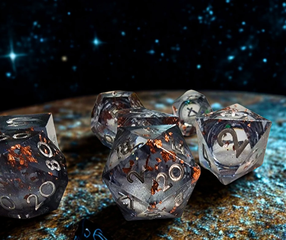 Not All That Glitters Liquid Core Dice Set