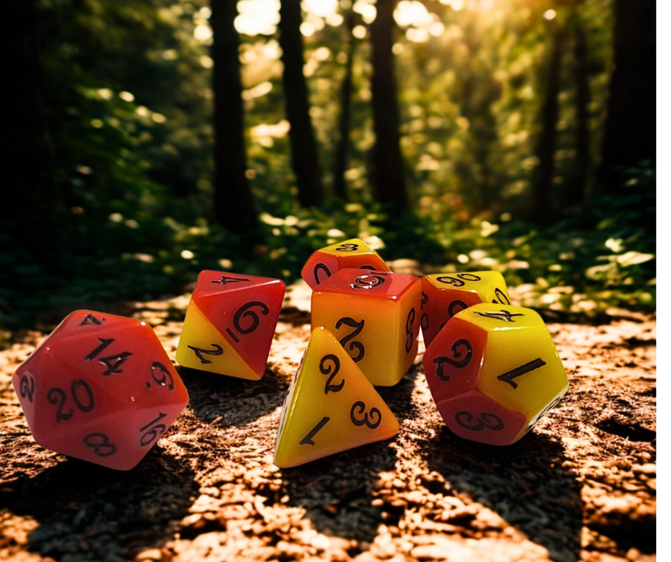 Firewood Polyhederal Dice Set