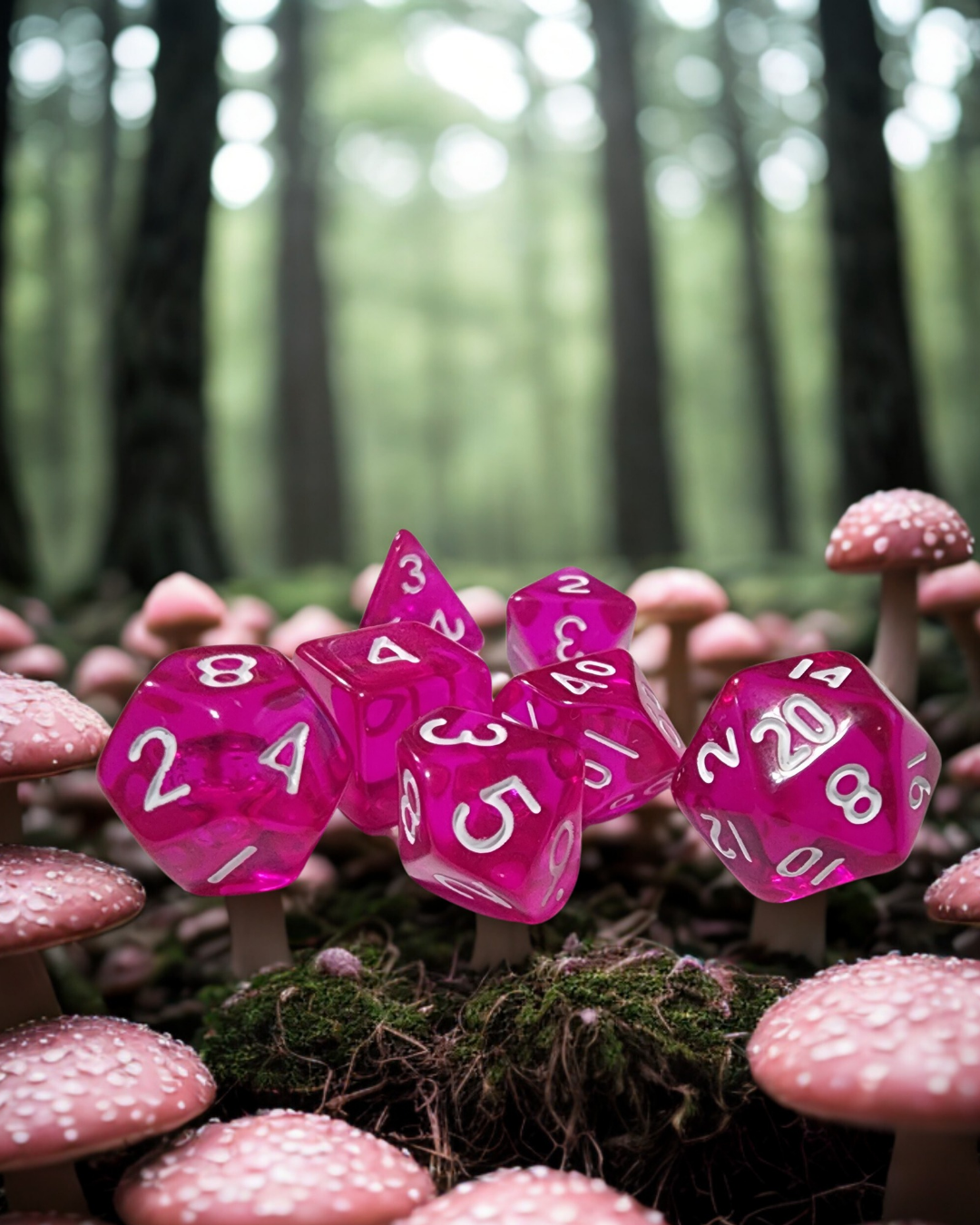 Fairy Bloom Mini Polyhederal Dice Set