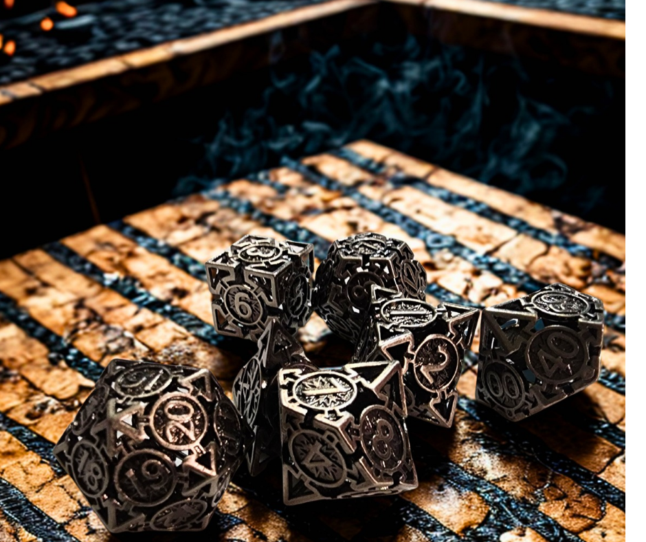 Death Rolls Hollow Metal Dice Set