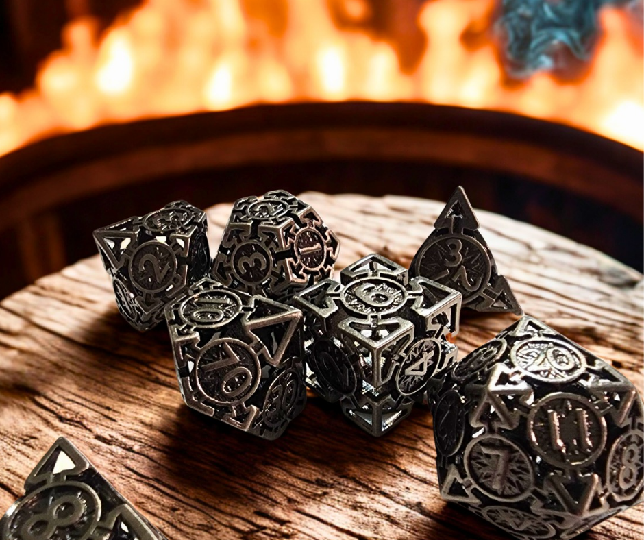 Death Rolls Hollow Metal Dice Set