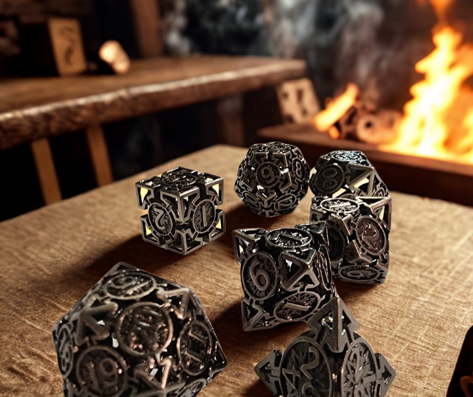 Death Rolls Hollow Metal Dice Set