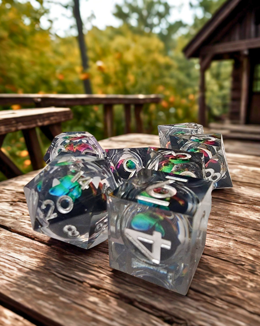 Poisoned Apple Liquid Core Polyhedral Dice Set
