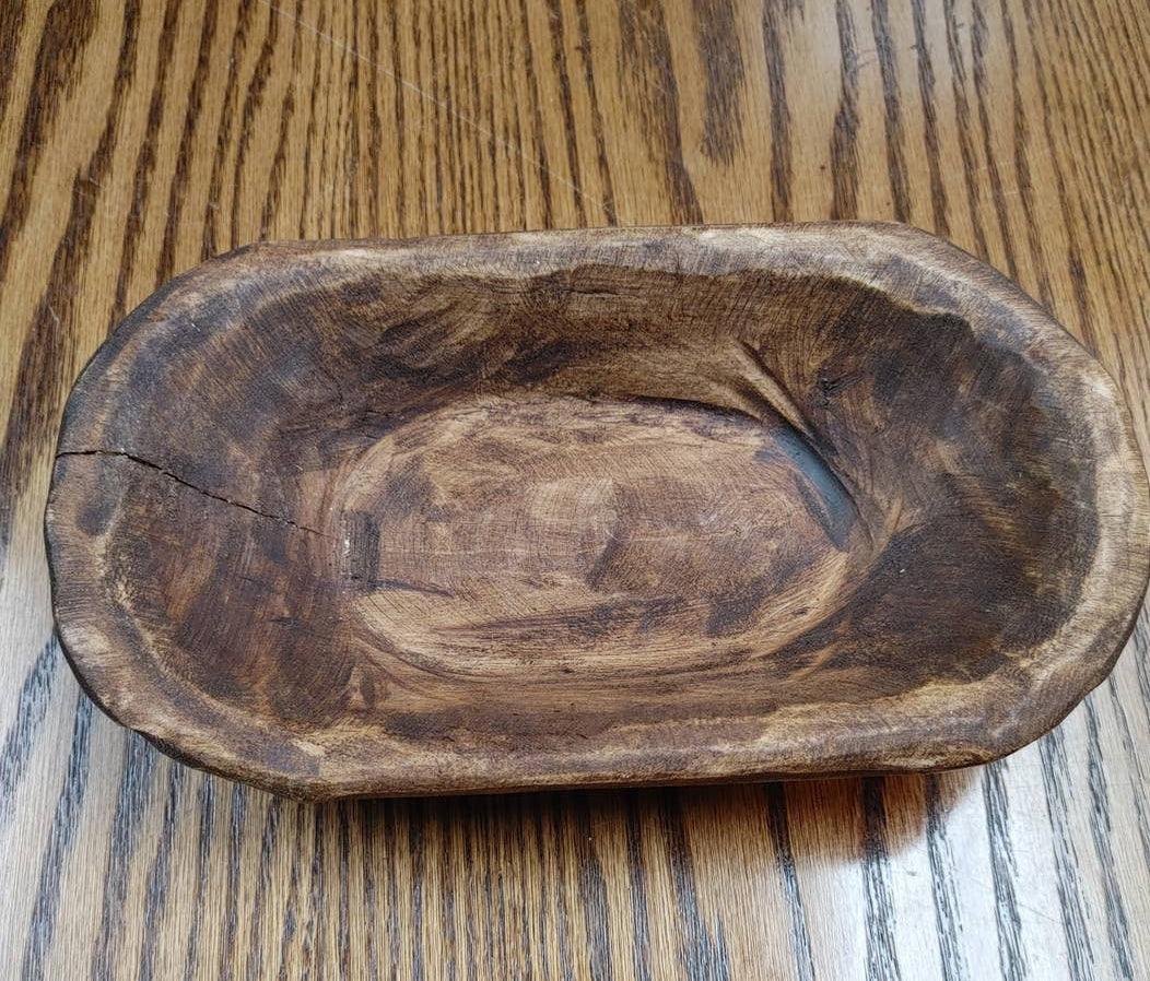 Hand Carved Wooden Dice Tray