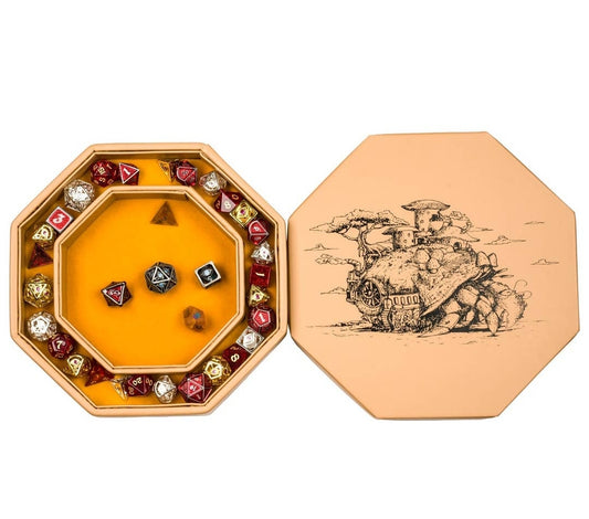 Tan Leather Dice Tray