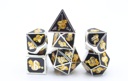 Black and Gold Gear Dice